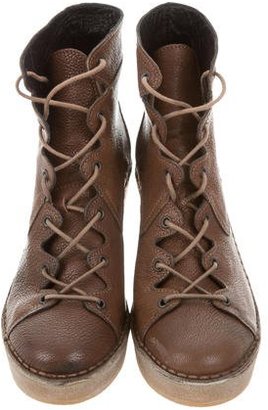 Pierre Hardy Lace-Up Wedge Ankle Boots
