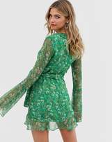 Thumbnail for your product : Stevie May jade long sleeve valentine wrap mini dress