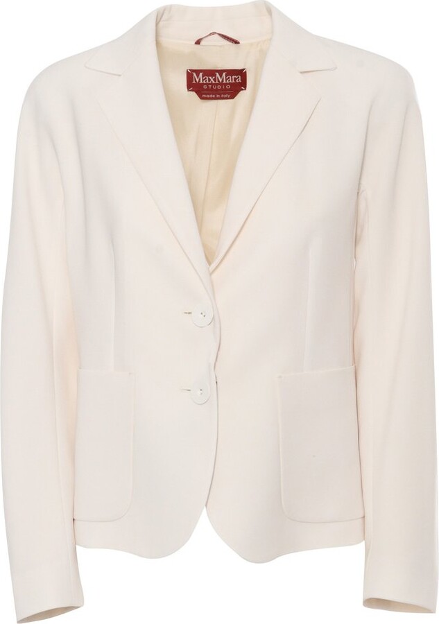 Studio Max Mara Single-Breasted Long-Sleeved Jacket