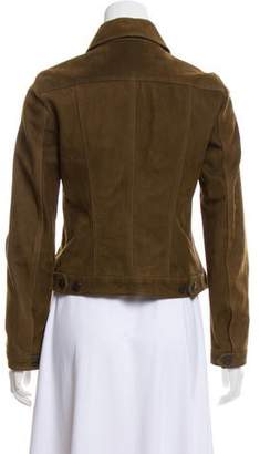 Burberry Suede Button-Up Jacket