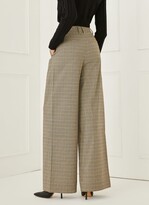 Thumbnail for your product : Something Navy Plaid High Waisted Wide Leg Pants