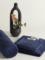 Thumbnail for your product : Tekla Set Of Three Organic-cotton Towels - Navy