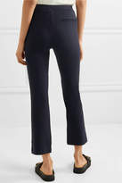 Thumbnail for your product : Max Mara Cropped Stretch-jersey Flared Pants - Navy