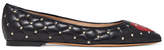 Thumbnail for your product : Valentino Garavani The Rockstud Quilted Leather Point-toe Flats