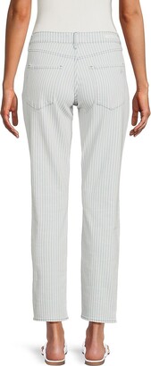 Articles of Society Rene Mid Rise Striped Cropped Jeans