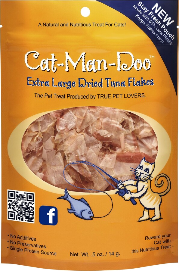 Cat-Man-Doo XL Dried Bonito Flakes Cat & Dog Treats, 0.5-oz container