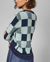 Thumbnail for your product : Ted Baker Cotton-linen Blend Checked Jumper