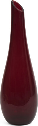 TJMAXX 24.5X8 Handblown Tall Slanted Art Glass Vase