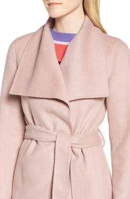 Tahari Ellie Double Face Wool Blend Wrap Coat