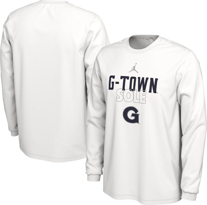 Jordan Men's White Georgetown Hoyas On Court Long Sleeve T-shirt - ShopStyle
