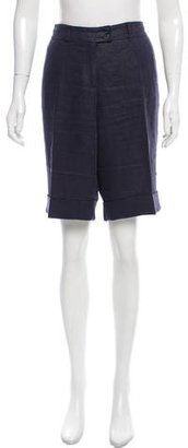 Etro High-Rise Linen Shorts