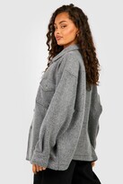 Thumbnail for your product : boohoo Soft Touch Oversized Shacket
