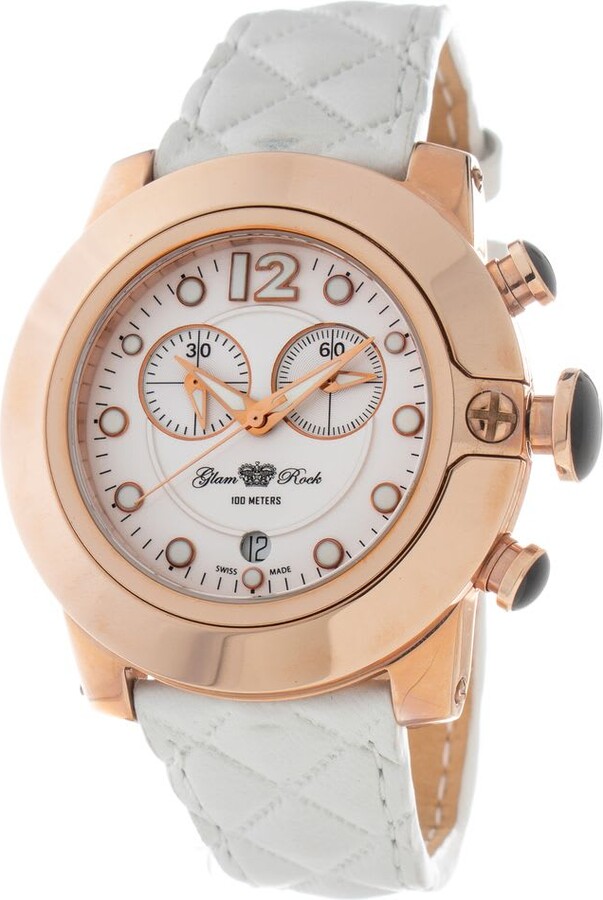 Glam Rock Leather Dress Women's Watch