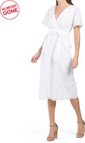 Thumbnail for your product : Tie Waist Eyelet Midi Dress