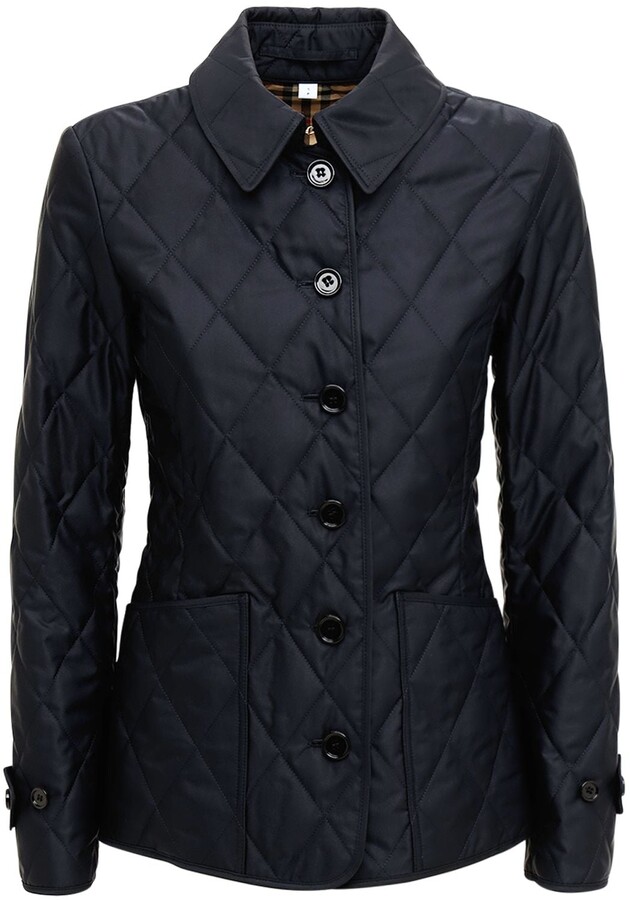 Burberry Fernleigh nylon buttoned quilted jacket ShopStyle