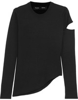 Thumbnail for your product : Proenza Schouler Asymmetric Cutout Wool-blend Sweater - Black