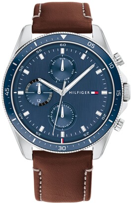Hilfiger Mens Leather Watch | ShopStyle