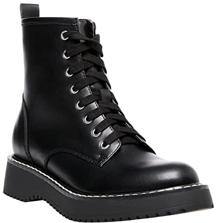 Details about   Women's Madden Girl Carra Lace-Up Combat Boots Black 