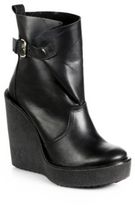 Thumbnail for your product : Pierre Hardy Leather Platform Wedge Ankle Boots