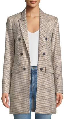 Veronica Beard Liss Hook-Front Double-Breasted Jacket