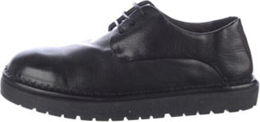 Marsèll Leather Oxfords Black Round-Toes Platform Lace-Up Closure at Uppers Unfortunately due to restrictions this item may not be eligible for shipping in all areas.