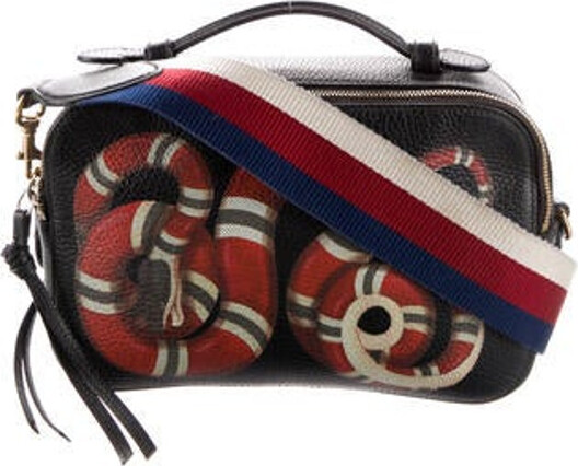 Python duffle bag with Double G in beige and black | GUCCI® US