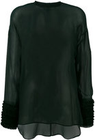 Cédric Charlier - blouse transparente - women - Acétate/Soie/Polyamide - 44