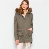Thumbnail for your product : Soft Grey Hooded Faux Fur Trim Parka