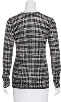 Thumbnail for your product : Lela Rose Wool & Silk Long Sleeve Top