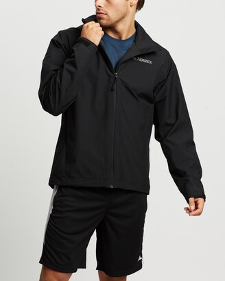 adidas Men's Black Jackets - Terrex Multi RAIN.RDY Primegreen Two-Layer Rain Jacket