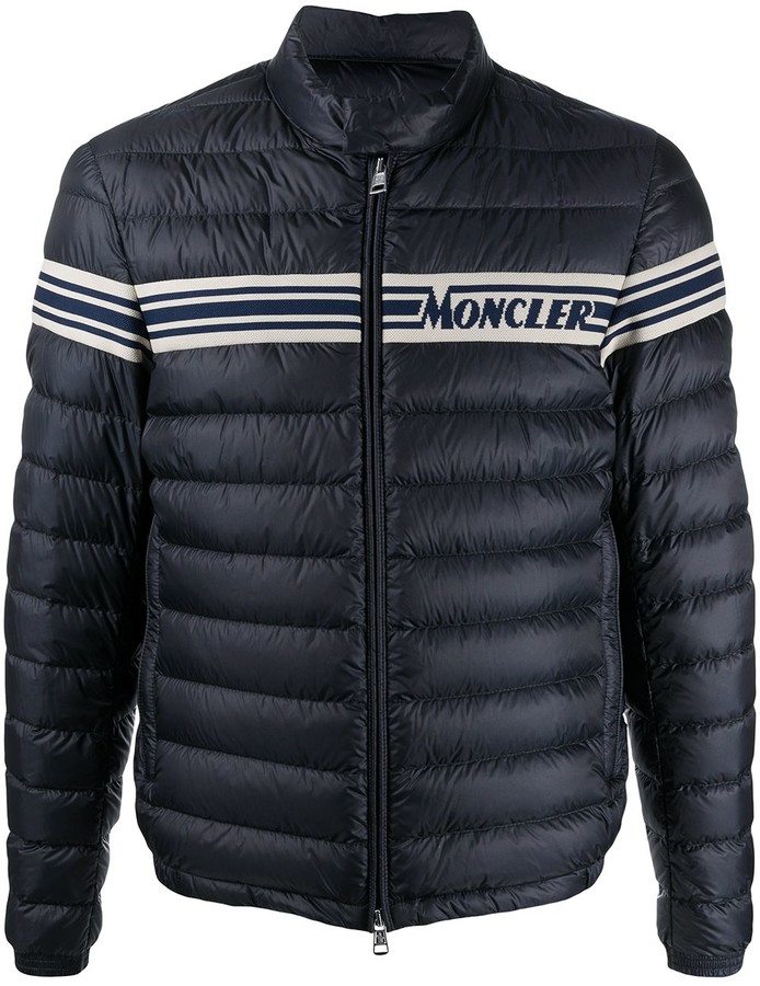 Moncler Logo Stripe Padded Jacket - ShopStyle Outerwear