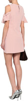 Thumbnail for your product : Milly Mod Cold-shoulder Knotted Stretch-crepe Mini Dress