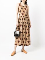 Thumbnail for your product : UMA WANG Cards-Pattern Sleeveless Dress