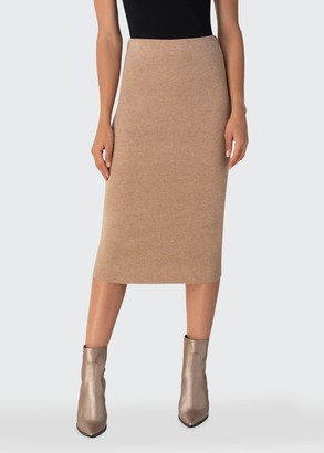 Akris Punto Wool-Cashmere Midi Pencil Skirt