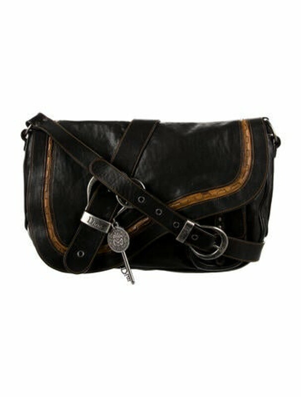 Christian Dior Vintage Medium Gaucho Saddle Bag Black ShopStyle