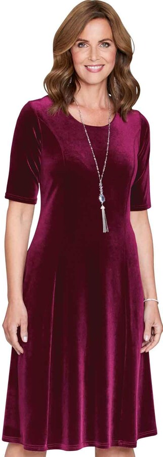 Midi Dress Chums Ladies Clothing Chums Ladies Velour Dress 43 Inch