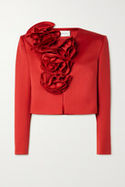 Embellished Wool Jacket - Red 