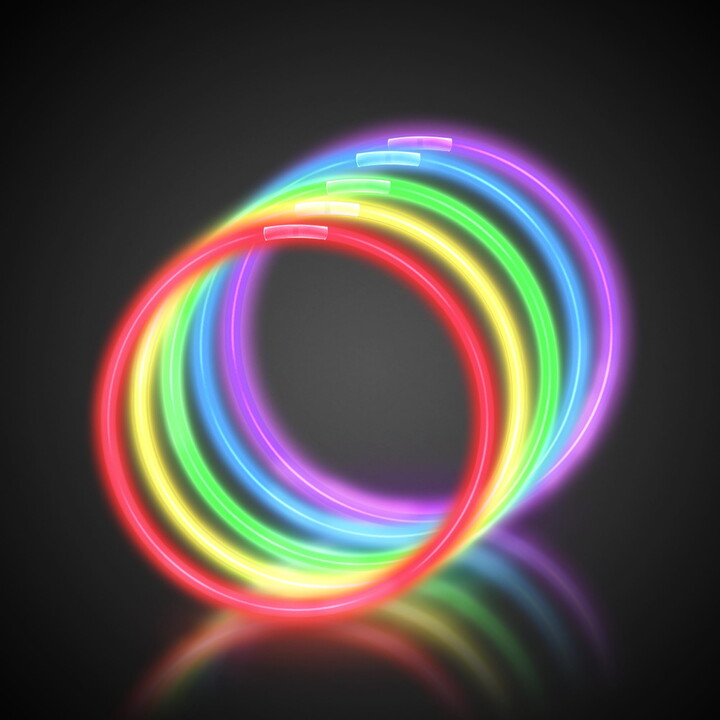 Windy City Novelties - 50 Pack 22" Glow Stick Necklaces (Red/Green/Blue)
