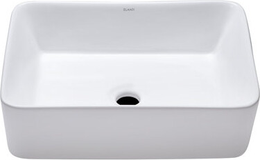 Elanti White Ceramic Rectangular Vessel Bathroom Sink