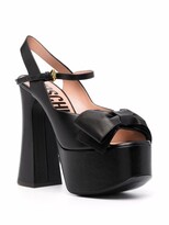 Thumbnail for your product : Moschino 140mm Bow-Detail Platform Sandals