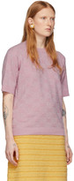Thumbnail for your product : Gucci Pink Lurex Interlocking G Short Sleeve Sweater