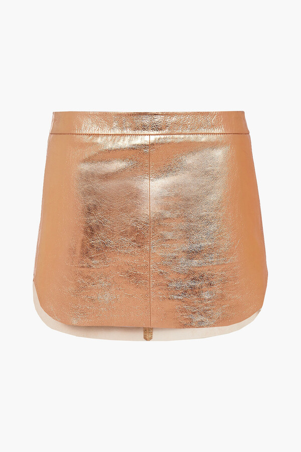 Metallic Leather Skirt | Shop the world's largest collection of fashion |  ShopStyle