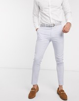 Thumbnail for your product : ASOS DESIGN wedding super skinny suit pants in lilac crosshatch
