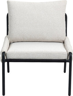 Latitude Run Comfortable Bedroom Chair With Braided Upholstery. Beige Tone, Modern, Metal Frame Armchair Upholstery In Beige. Cushioned Back,