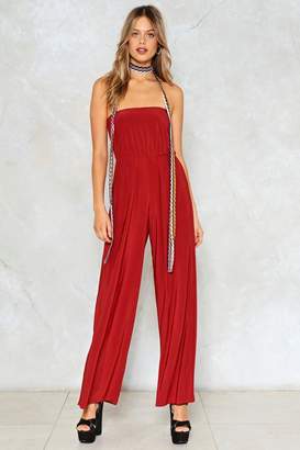Nasty Gal Jump Straight in Strapless Jumpsuit