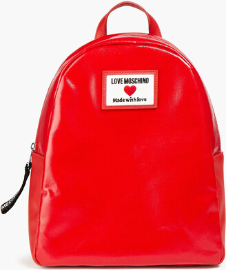 Love Moschino Coated canvas backpack