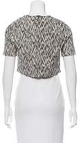 Thumbnail for your product : Torn By Ronny Kobo Patterned Crop Top