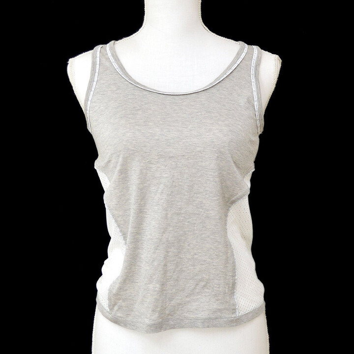 Pre-owned Chanel 2004 Sports Panelled Tank Top In White