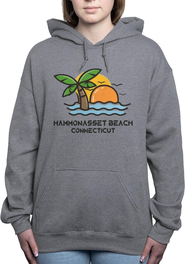 CafePress Connecticut Hammonasset Beach State Park Sweatshirt Women's Dark Pullover Hoodie Sweatshirt Graphite Gray