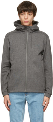 hugo boss full zip hoodie grey